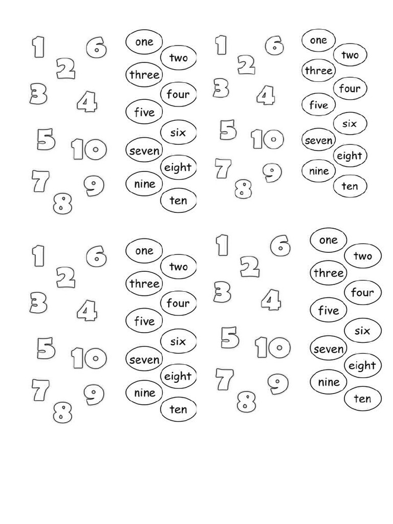 Numbers 1 10 | PDF