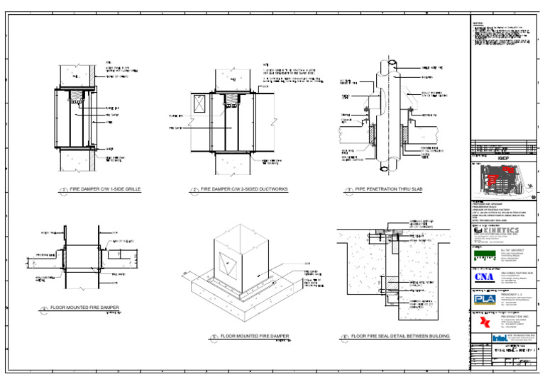 Fire Damper and Penetration Details | PDF