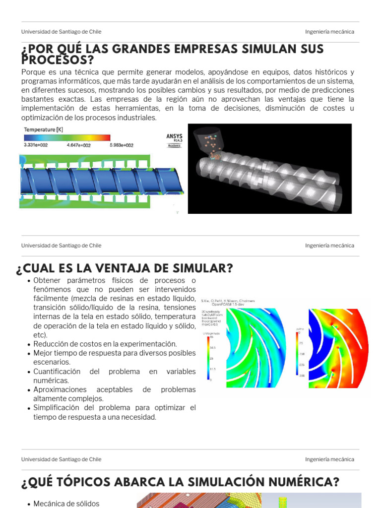 Ventajas de la Simulación Numérica en Ingeniería | PDF | Simulación ...