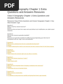 Class 8 Geography Chapter 1 Extra Questions and Answers Resoures
