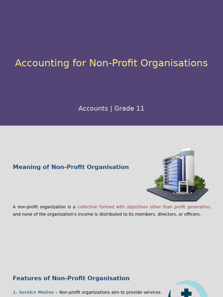 Accounting for Non-Profit Organizations | PDF | Debits And Credits ...