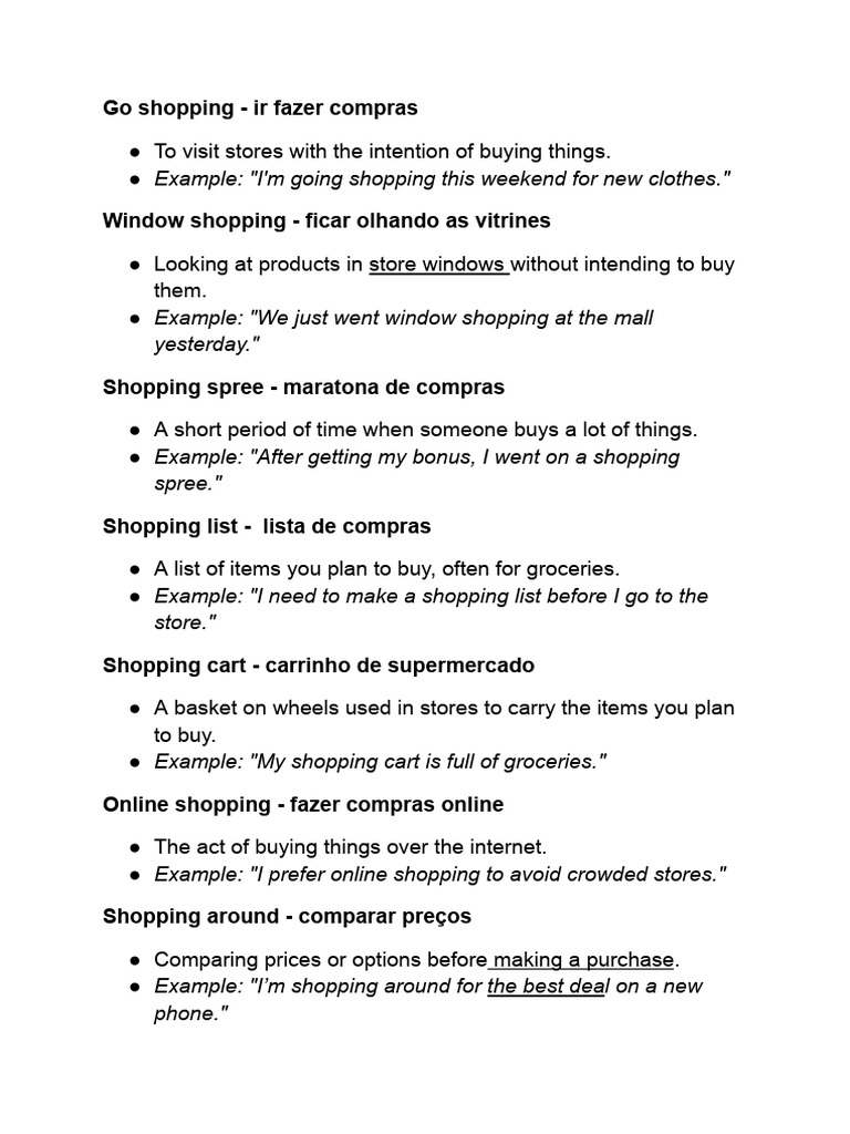 Shopping | PDF