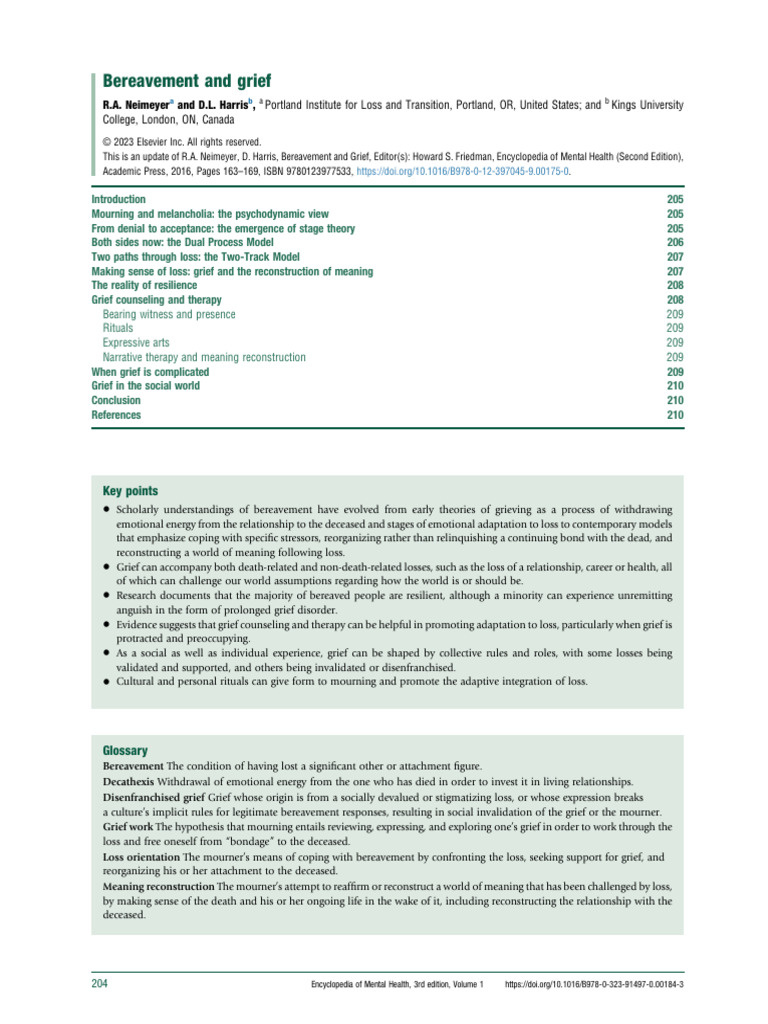 Understanding Grief and Bereavement | PDF | Grief | Psychology