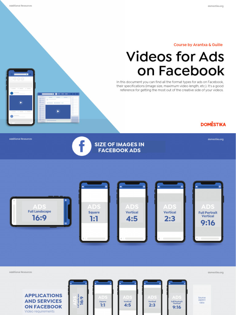 Facebook Ads Video Format Guide | PDF | Video | Television Technology