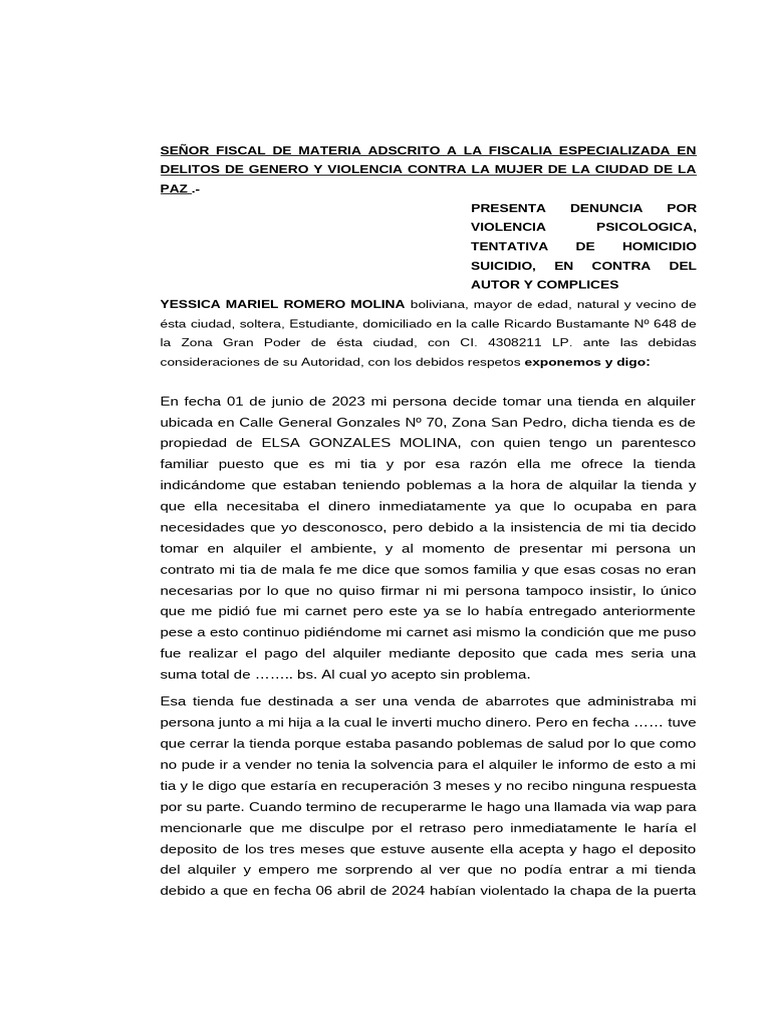 Denuncia Robo | PDF | Ley común | Justicia penal