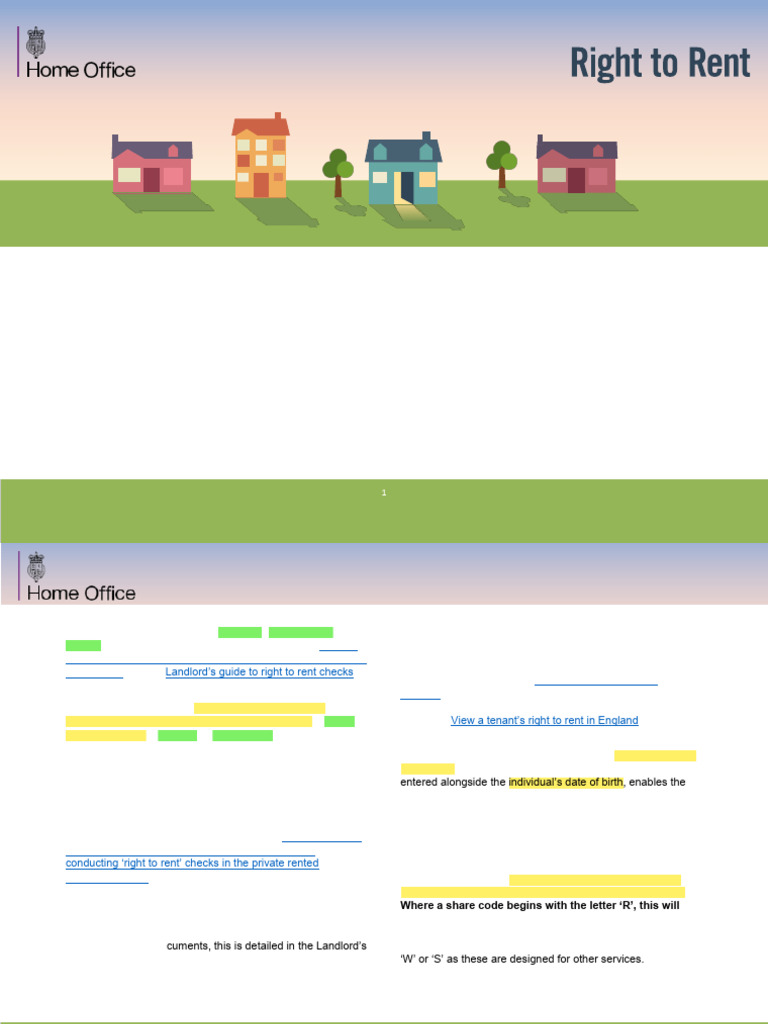 Right to Rent Checks: Tenant Guide | PDF | Leasehold Estate | Passport