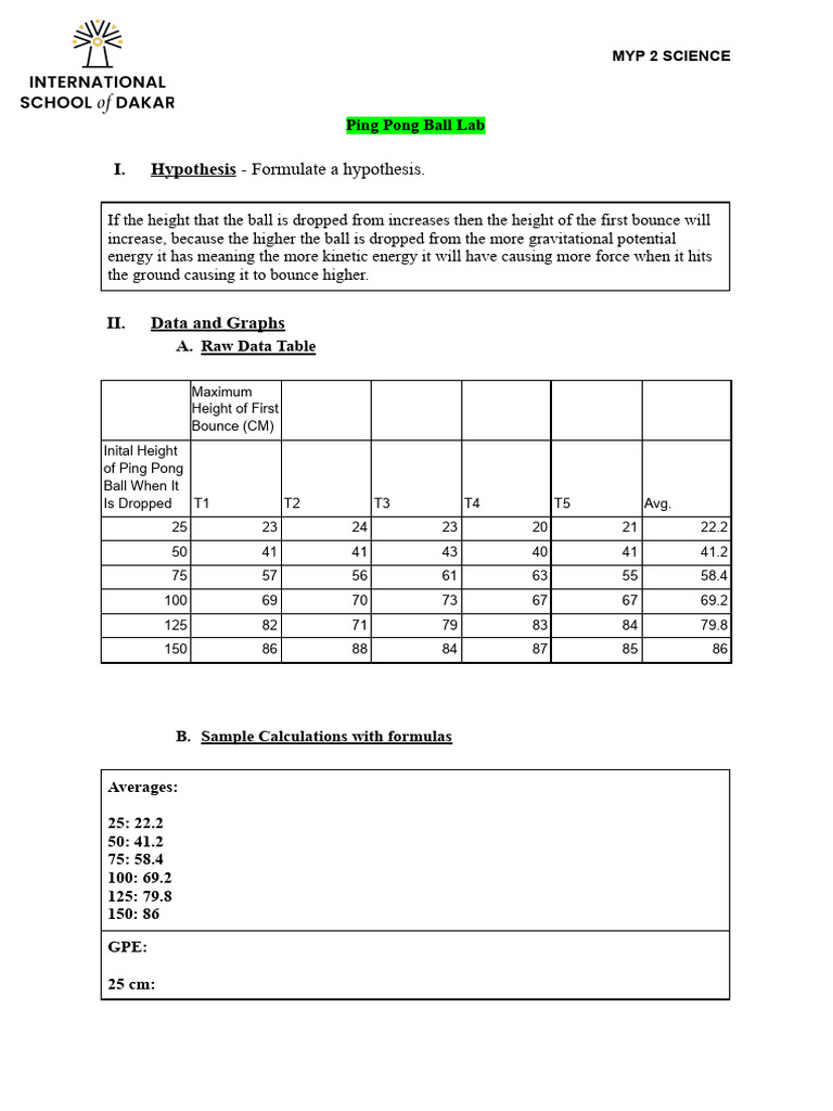 Example Lab Paper for Primary School | PDF