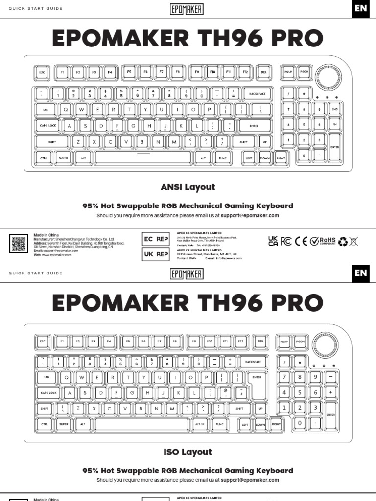 TH96 PRO Manual | PDF | Computer Keyboard | Switch