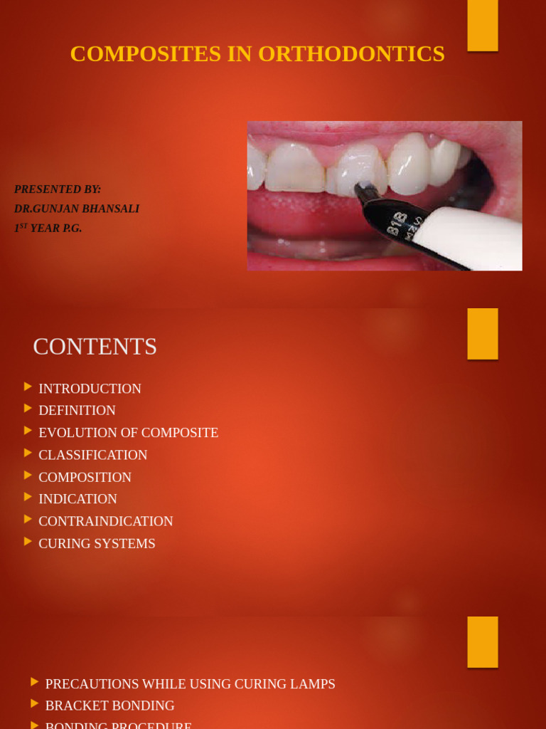 Composites in Orthodontics: Overview and Uses | PDF | Dental Composite ...