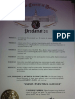 City of Denver School Choice Proclamation