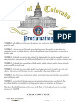 Colorado Proclamation