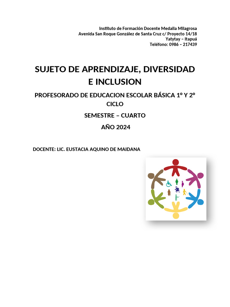Educación Inclusiva y Diversidad en Aula | PDF | Inclusión (Educación ...