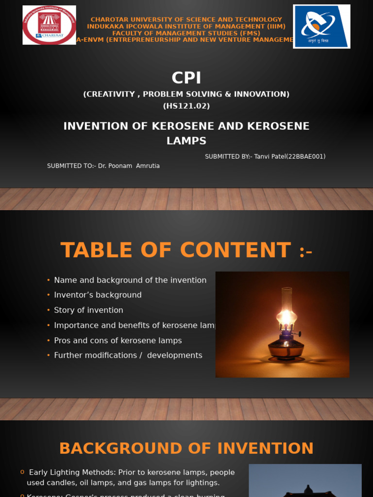 Charotar University of Science and Technology PDF Kerosene Fossil