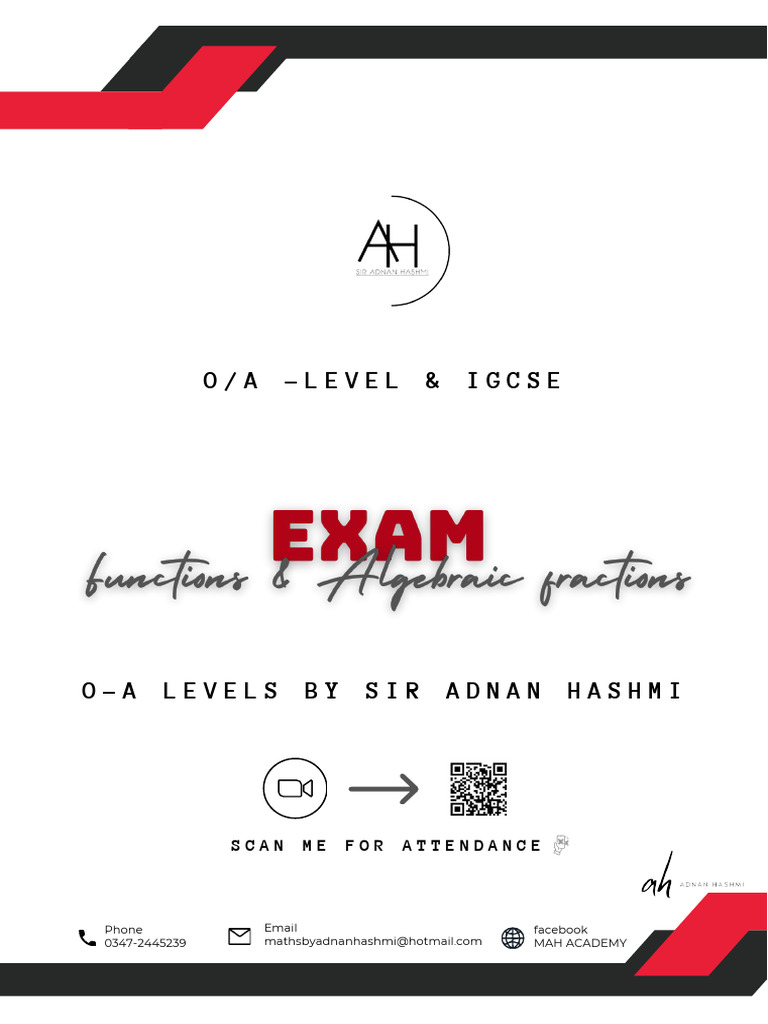 Functions Exam | PDF