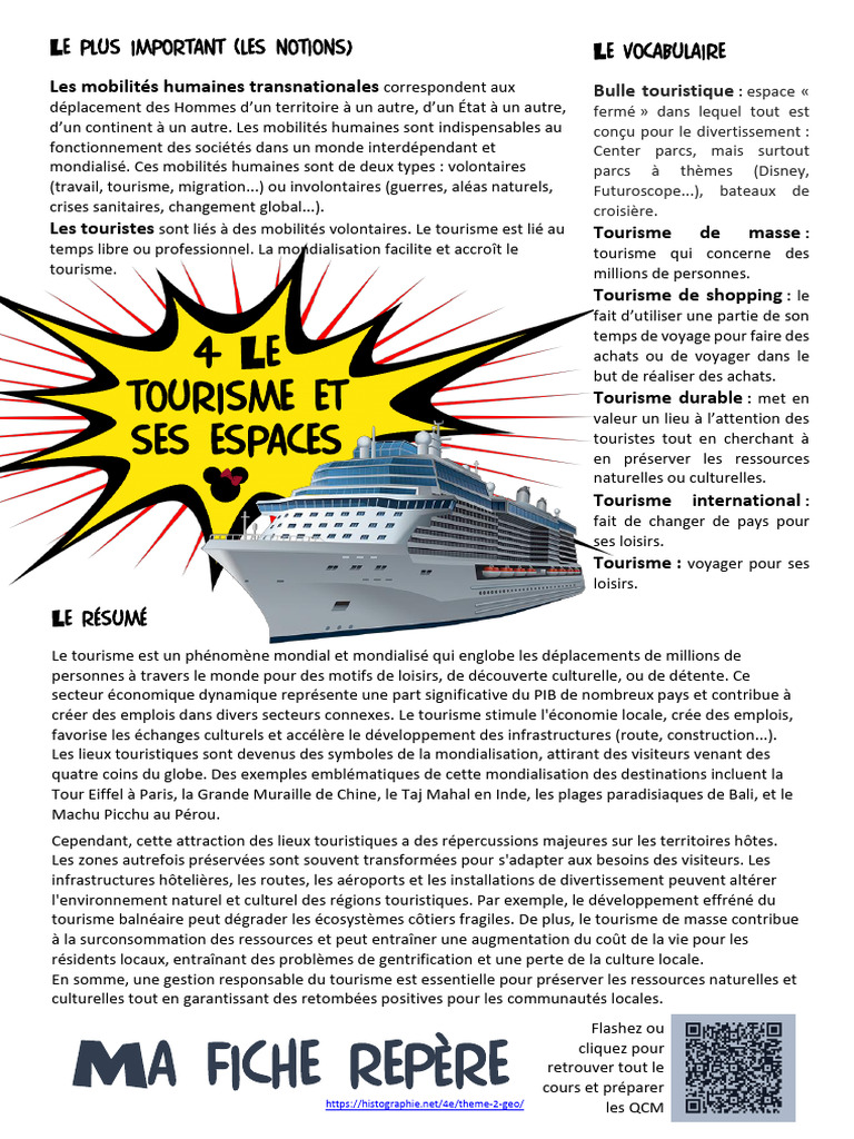 Impact du tourisme sur les mobilités humaines | PDF | Tourisme ...