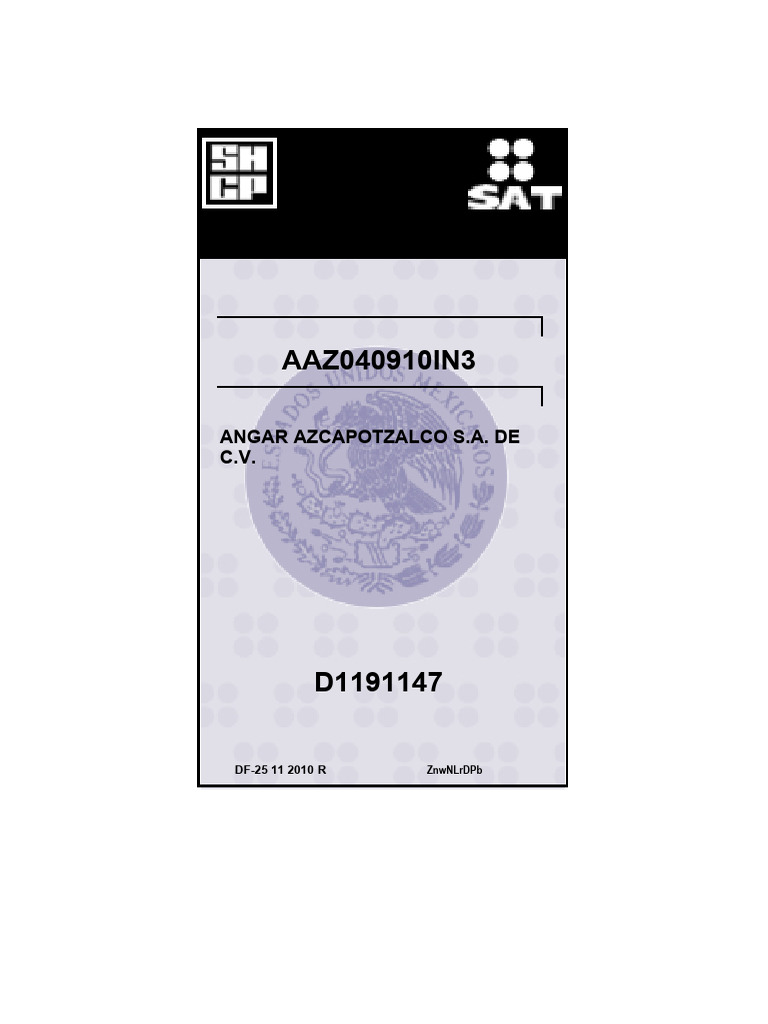 Cedula de identificacion fiscal pdf finanzas y administraci n del