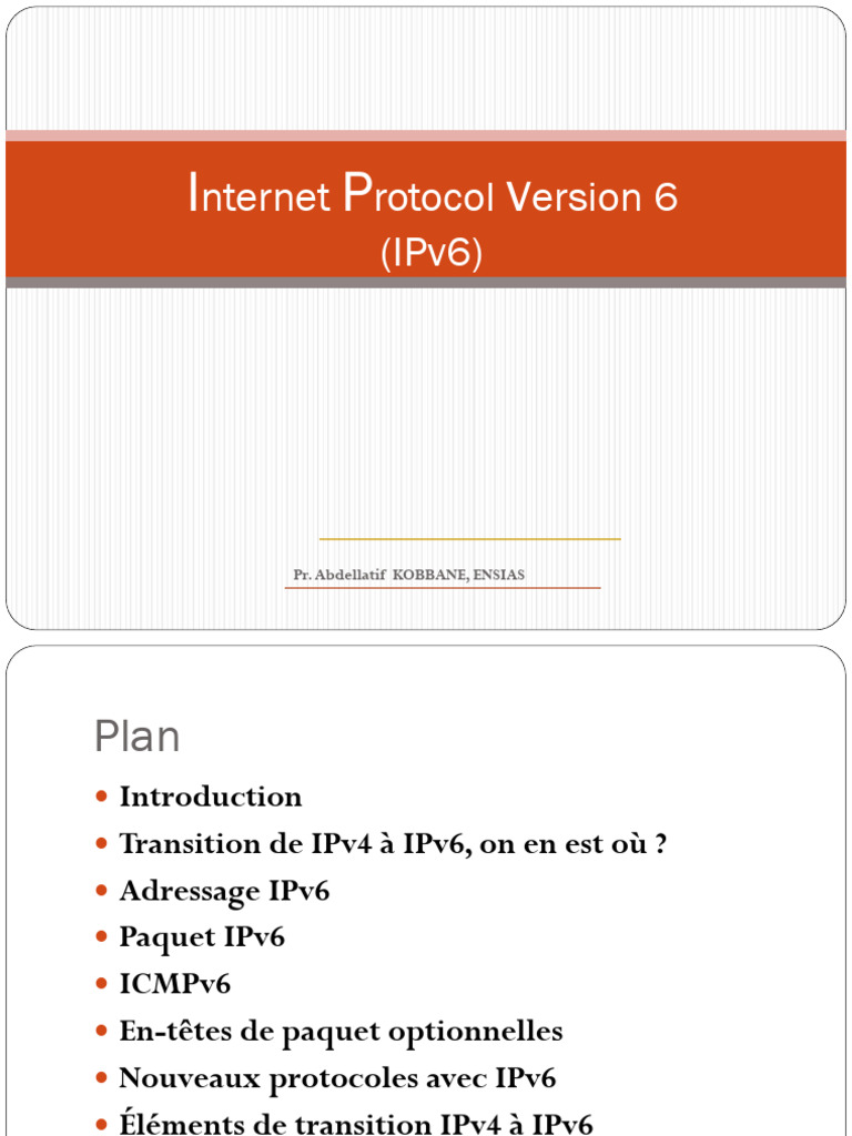 Transition vers IPv6 et ses enjeux | PDF | I Pv6 | Protocoles Internet