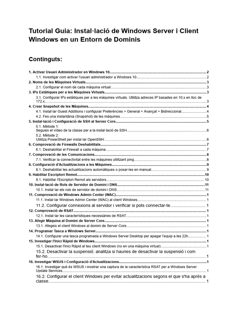 03 P1 Install AD&Client Windows | PDF