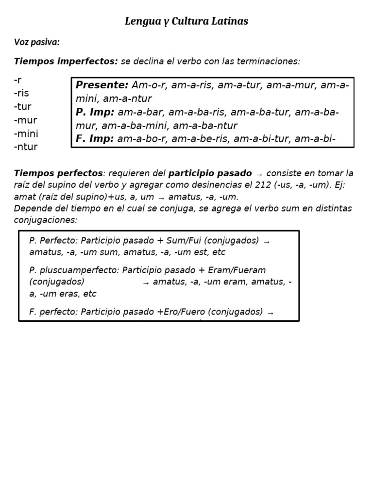 Participio Pasado en Latín | PDF