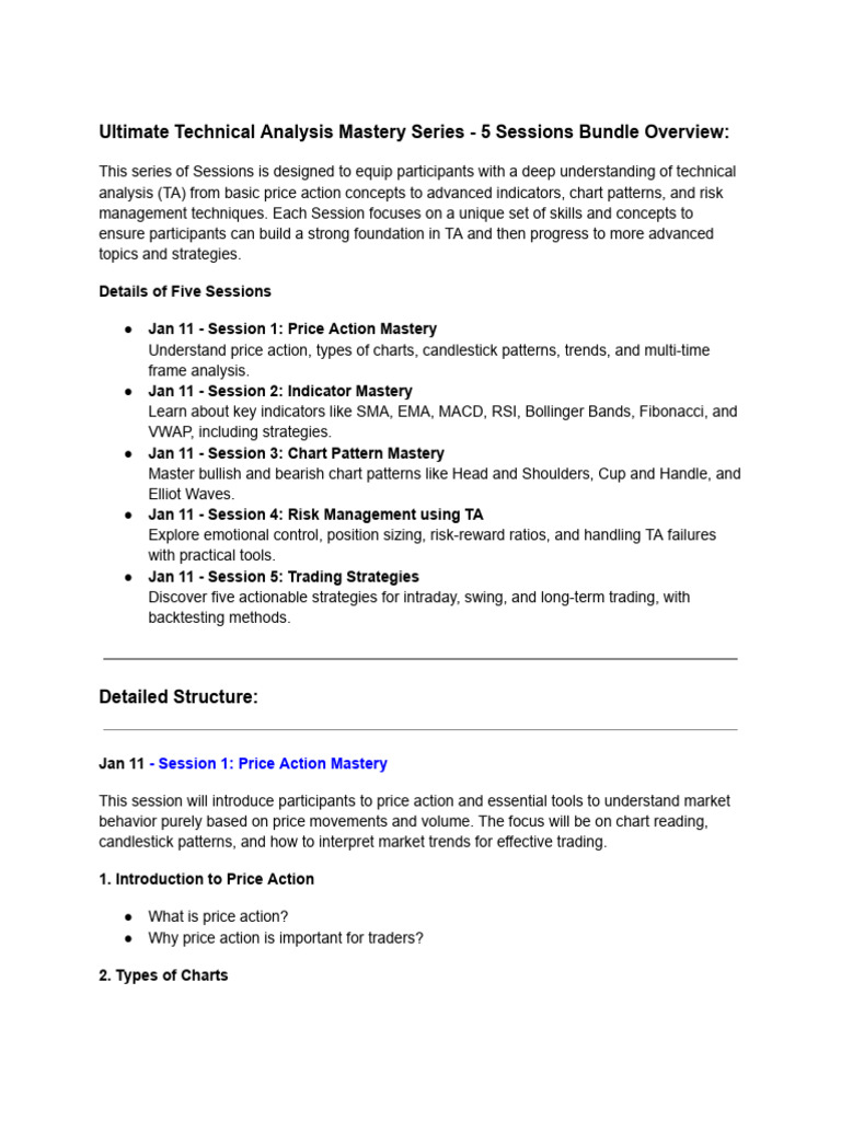 Technical Analysis Mastery Series | PDF | Private Sector | Valuation ...