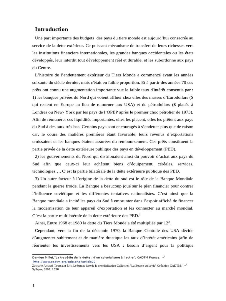 Impact de la Dette Extérieure au Maroc | PDF | Dettes | Dette publique