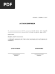 Carta - Entrega de Donacion