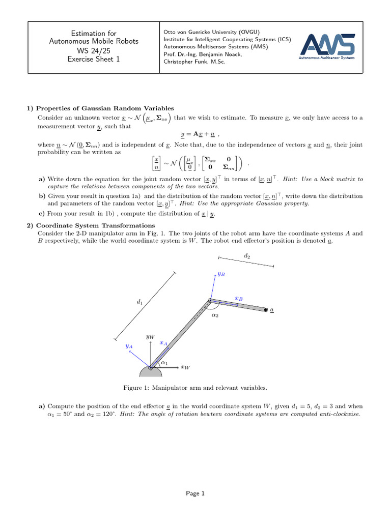 Exercise 1 - Tasks and Solutions | PDF | Geometry | Mathematical Analysis