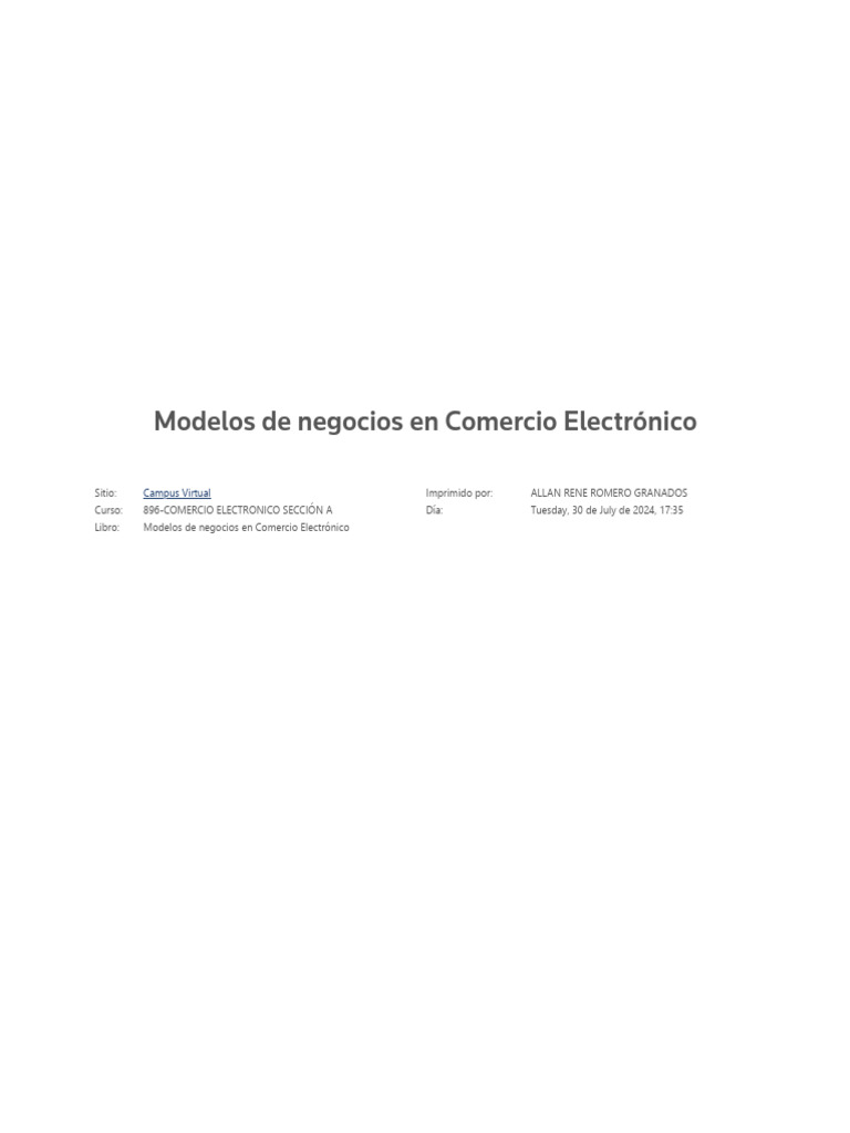 Modelos de Negocios en Comercio Electrónico, UNIVO, IngAllanRomero ...