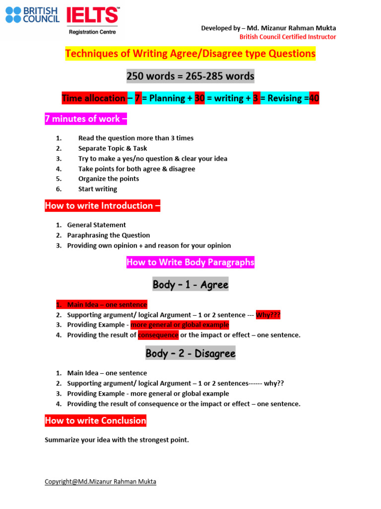 Agree Disagree Question Techniques Copy 2 | PDF | Argument | Reason