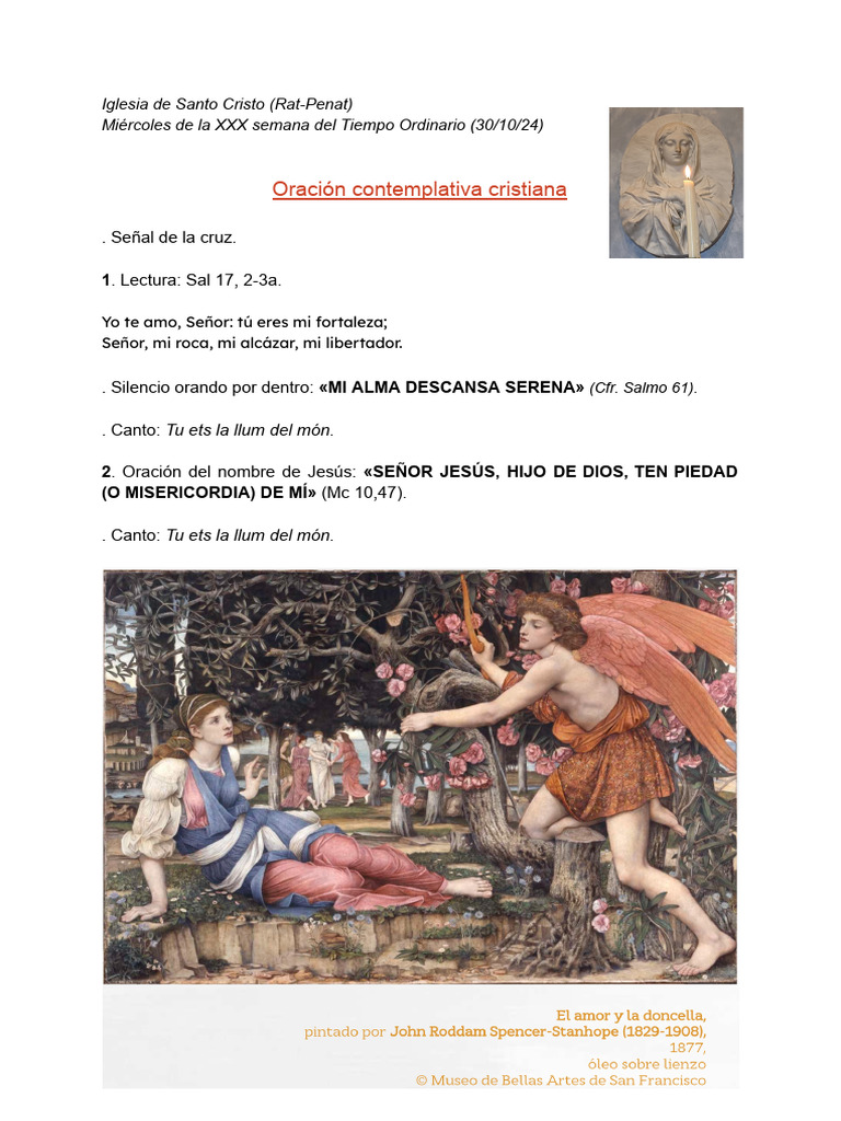 Oración Contemplativa en la Iglesia de Santo Cristo | PDF | Religión y ...