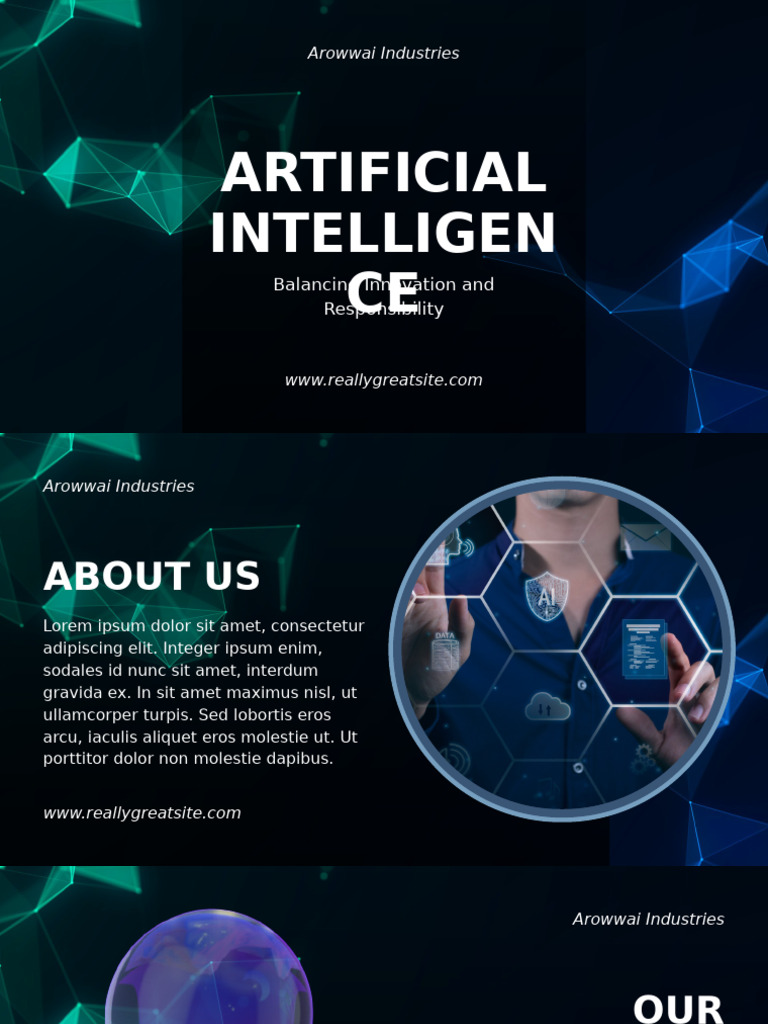 Blue and Green Modern Artificial Intelligence Presentation | PDF | Business