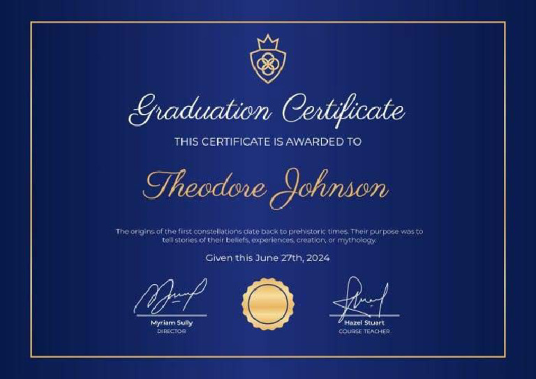 Graduation Certificates For Your High School Seniors | PDF