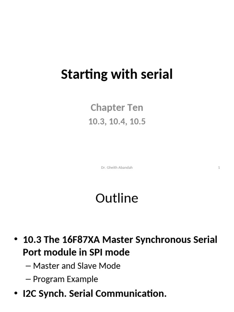 10 2starting With Serial II | PDF | Digital Technology | Computer ...