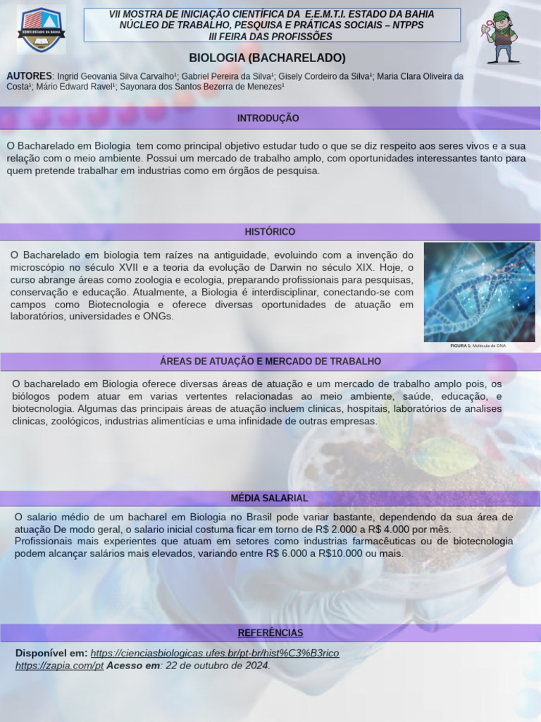 Biologia (Bacharelado) - 3º A | PDF | Biologia | Diploma de bacharel