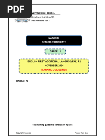 Marking Guidelines EngFAL P2 NOV 2024 GR 11
