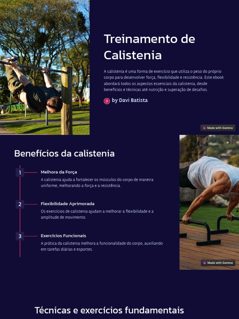 Treinamento de Calistenia | PDF | Flexibilidade (anatomia) | Corpo humano, image size:768x1024