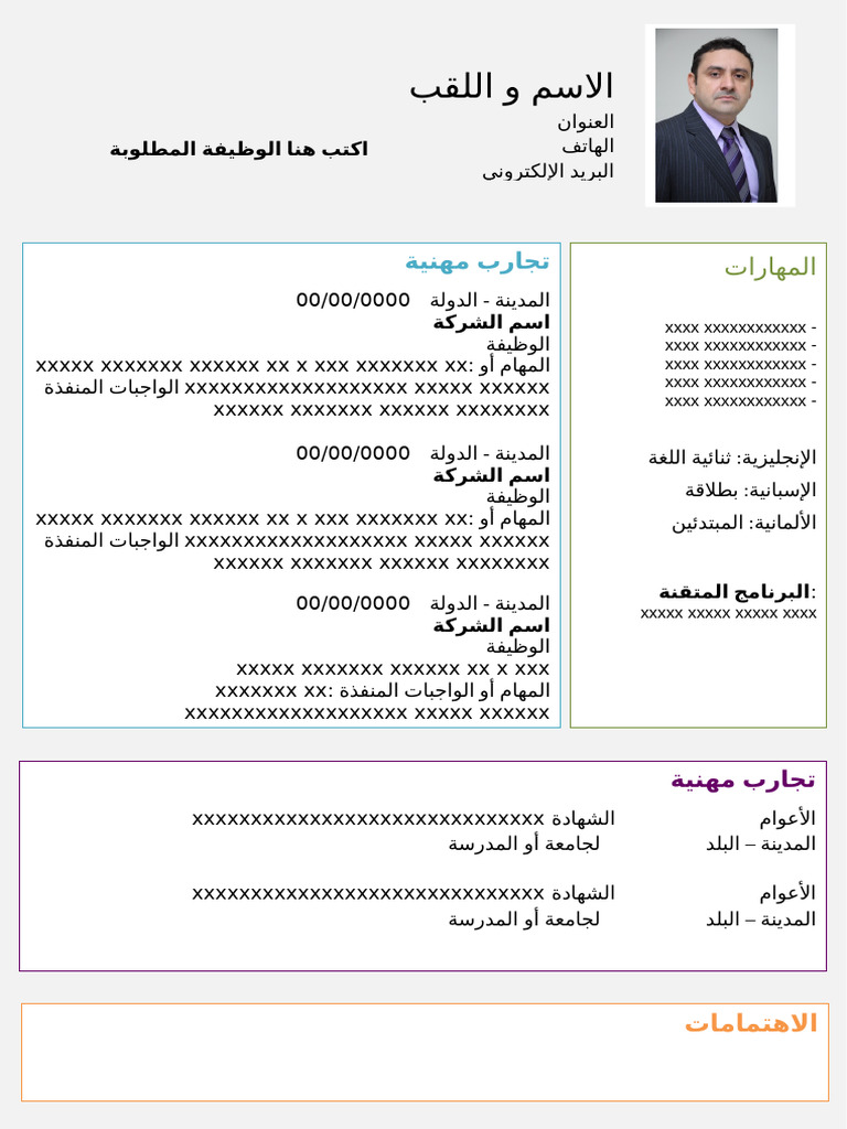 45 CV Template Structure Grey | PDF