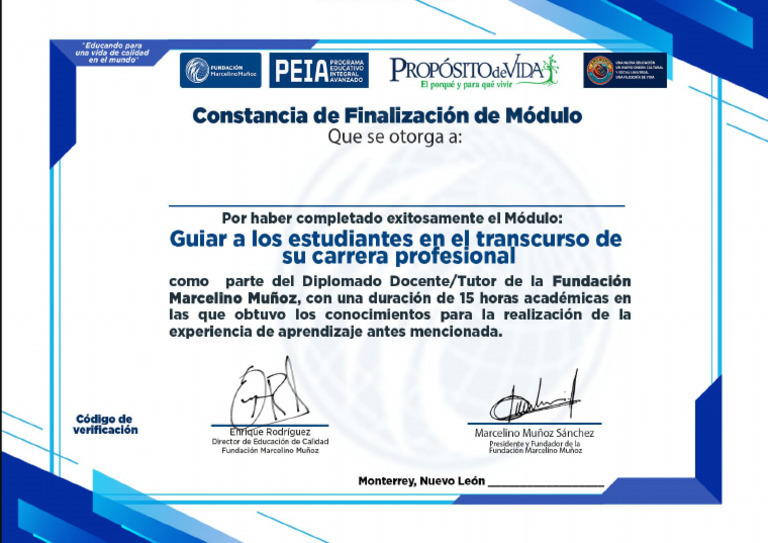 Certificado Mdulo 1 | PDF
