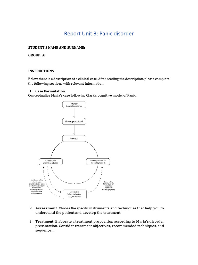 Understanding Panic Disorder: Maria's Case | PDF | Panic Attack | Anxiety