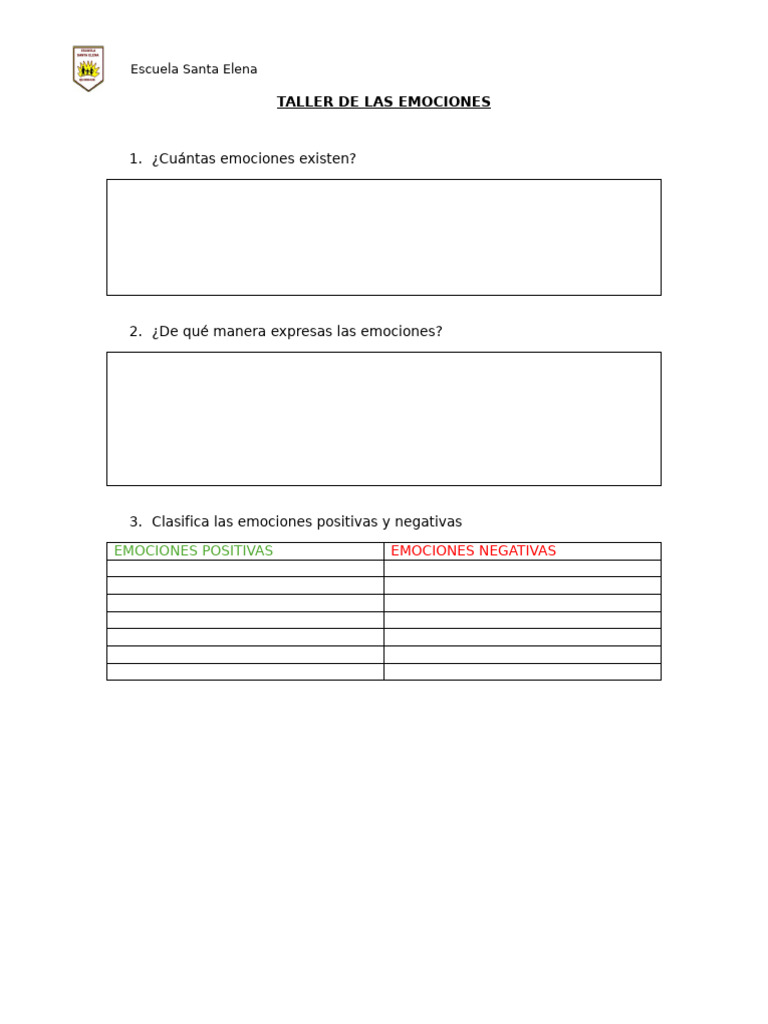 Taller de Emociones y Frustración | PDF