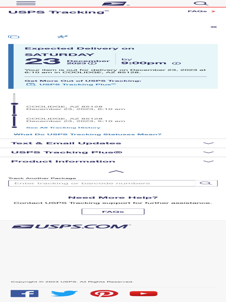 USPS Tracking® Results | PDF | Public Administration | Government ...