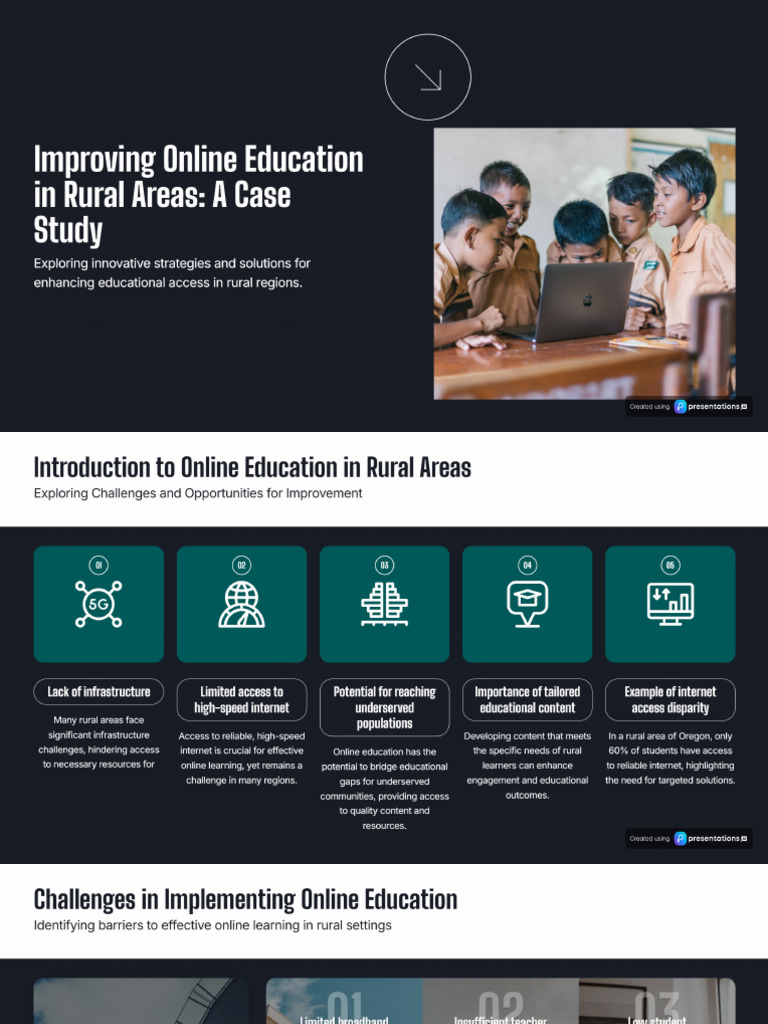 Case Study Presentation On Improving Online Education in Rural Areas | PDF