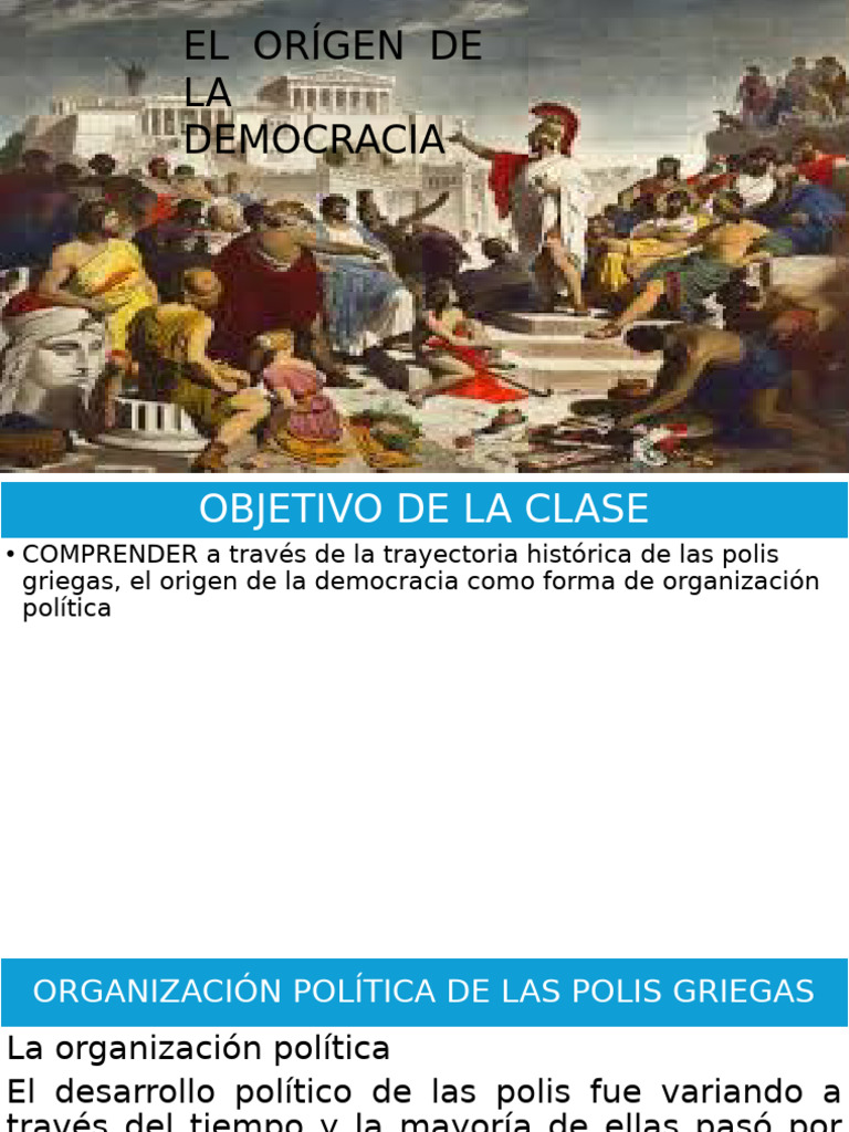 Origen de la Democracia Griega | PDF