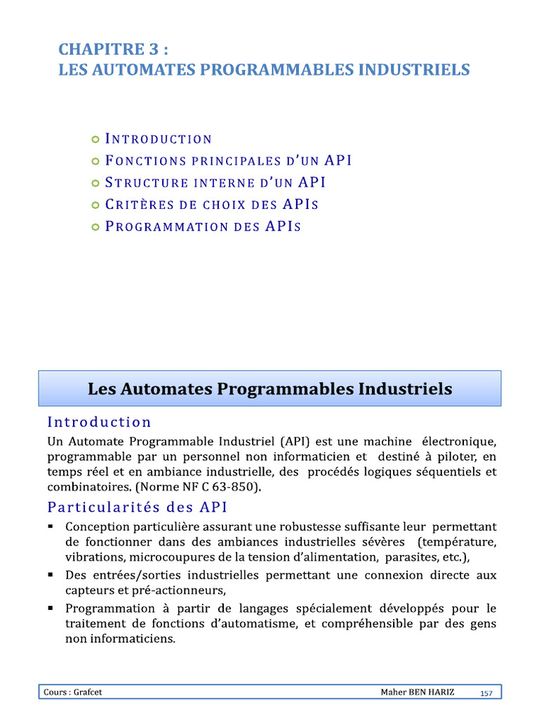 Chapitre 3 API 24 - 25 | PDF
