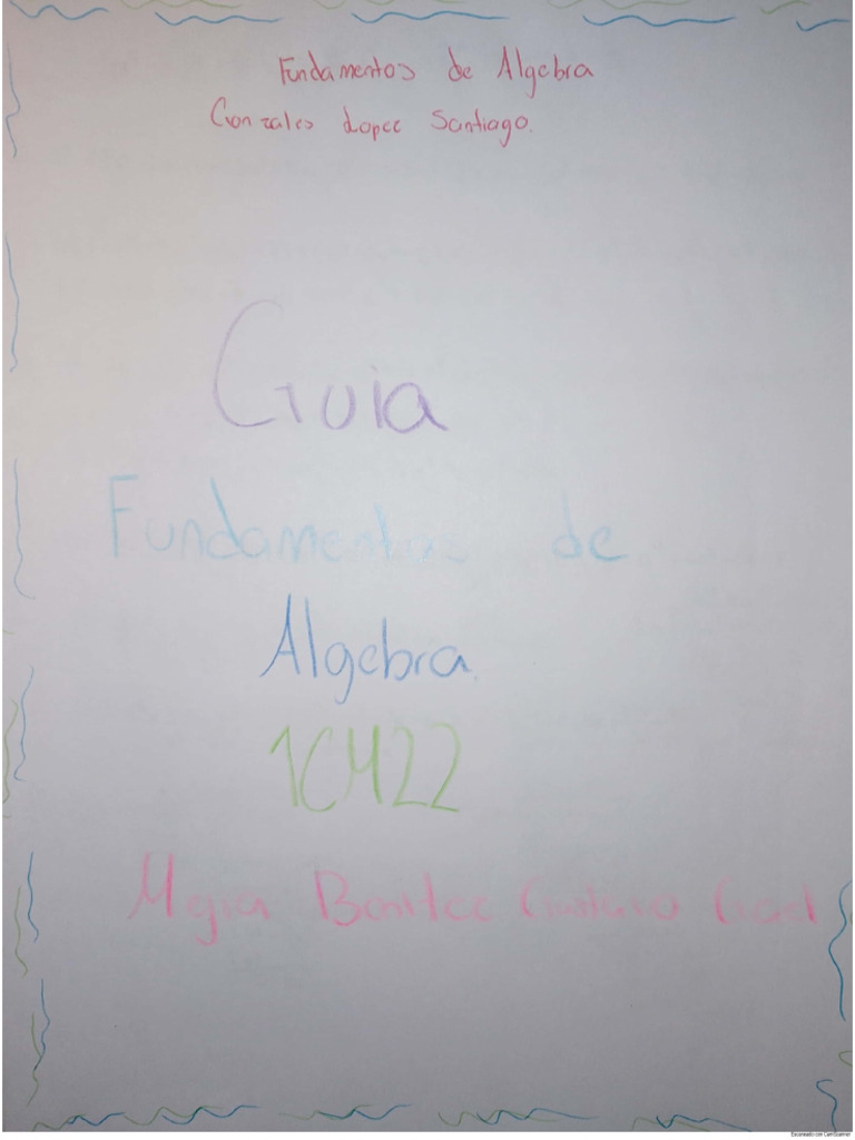 MBGG Guia Fundamentos Álgebra | PDF