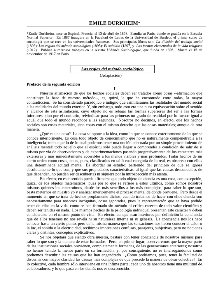 Durkheim | PDF | Emile Durkheim | Suicidio