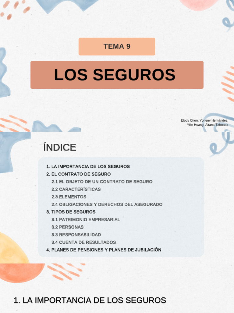 Contratos y Tipos de Seguros | PDF | Seguro | Póliza de seguros