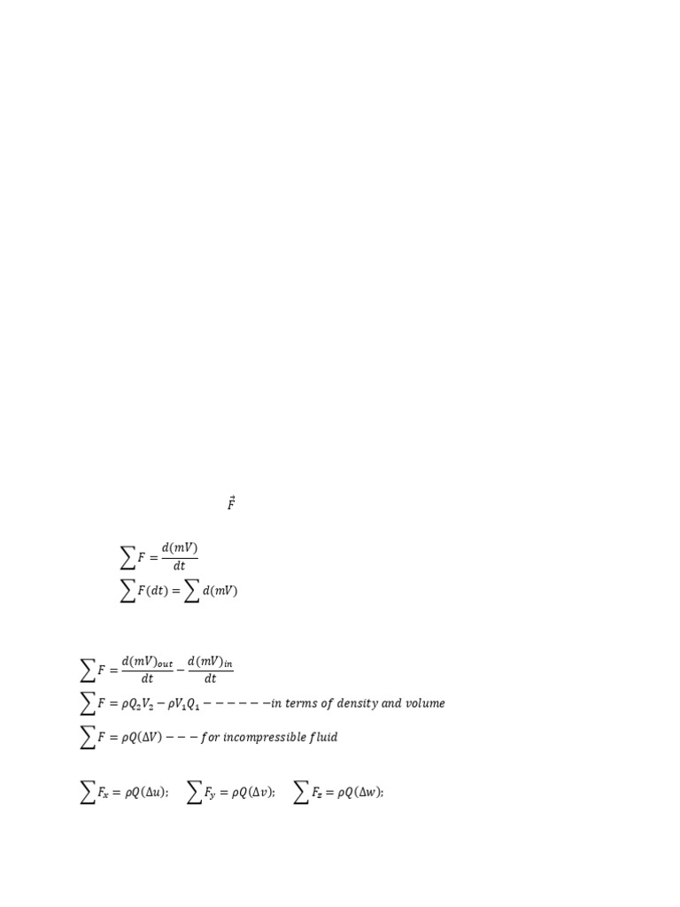 Momentum and Forces in Fluid Flow | PDF | Momentum | Force