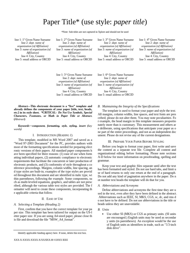 Formatting Guide for Conference Papers | PDF | Bracket | Comma