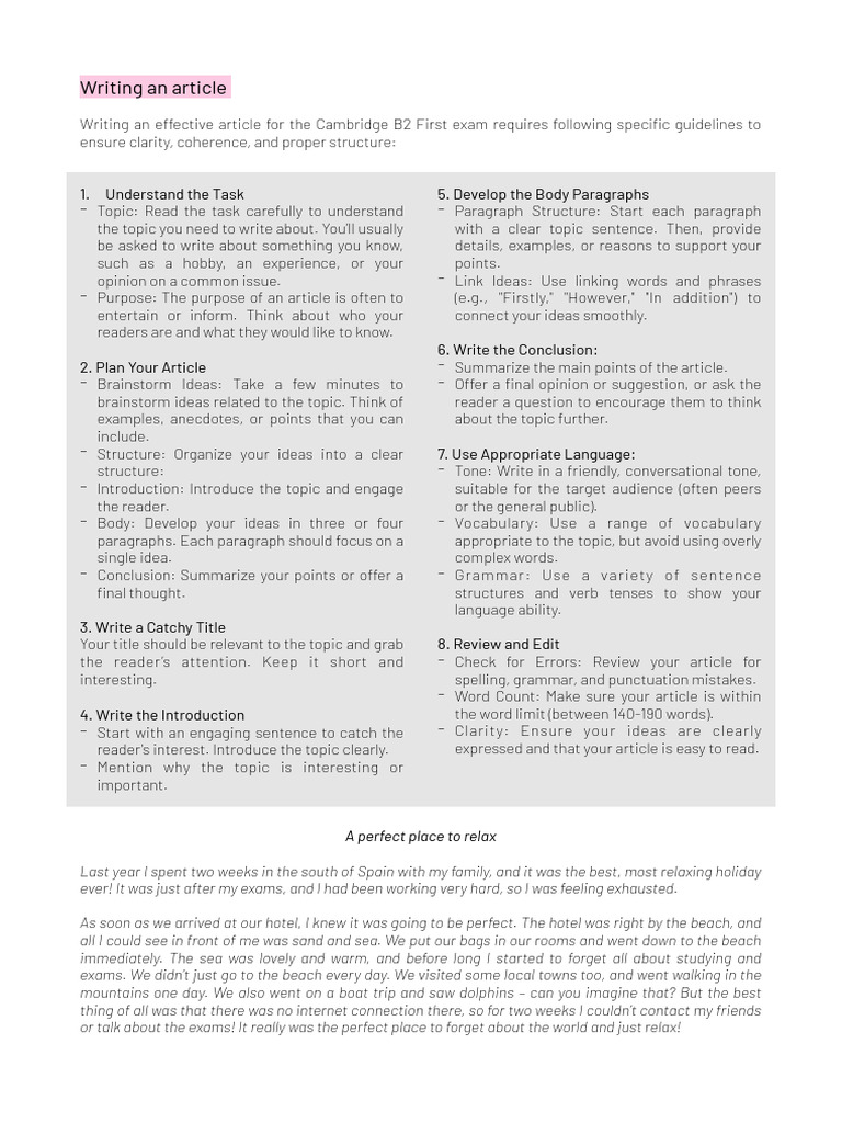 B2 Article | PDF | Vocabulary | Linguistics